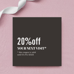 Minimalistisk Elegant Ivory Black White Beauty Cou Rabattkort