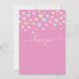 Minimalistisk Elegant Jag älskar dig Design Inbjud Inbjudningar
