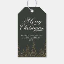 Minimalistisk elegant Julgran Mörk grönt Guld