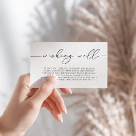 Minimalistisk Elegant Kalligrafi önskebrunn Tilläggskort