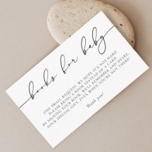 Minimalistisk Elegant Kalligraphy Baby Shower Boka