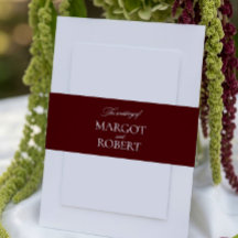 Minimalistisk Elegant Klassisk Burgunder Bröllop