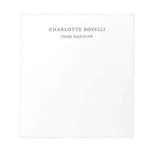 Minimalistisk Elegant Klassisk Professionell Enkel Anteckningsblock