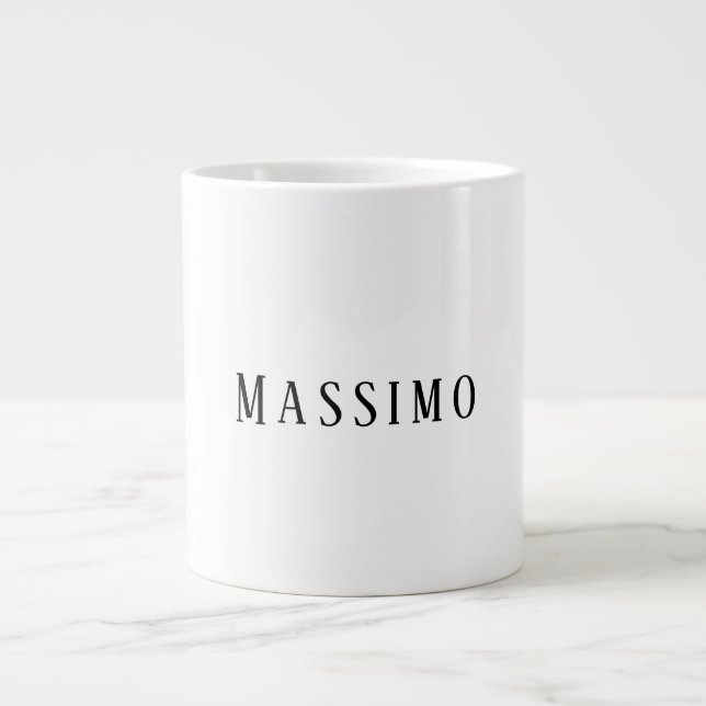 Minimalistisk Elegant Klassisk Professionell Enkel Jumbo Mugg (Framsidan)