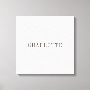 Minimalistisk Elegant Klassisk Professionell Namn Canvastryck