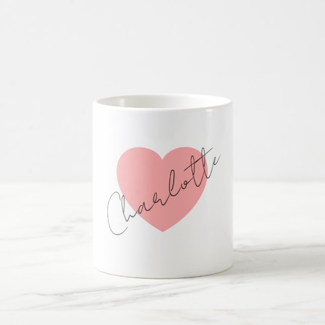 Minimalistisk Elegant Klassisk Professionell Namn Kaffemugg (Center)