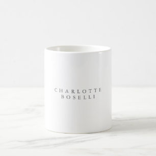 Minimalistisk Elegant Klassisk Professionell Namn Kaffemugg