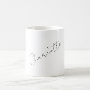 Minimalistisk Elegant Klassisk Professionell Namn Kaffemugg