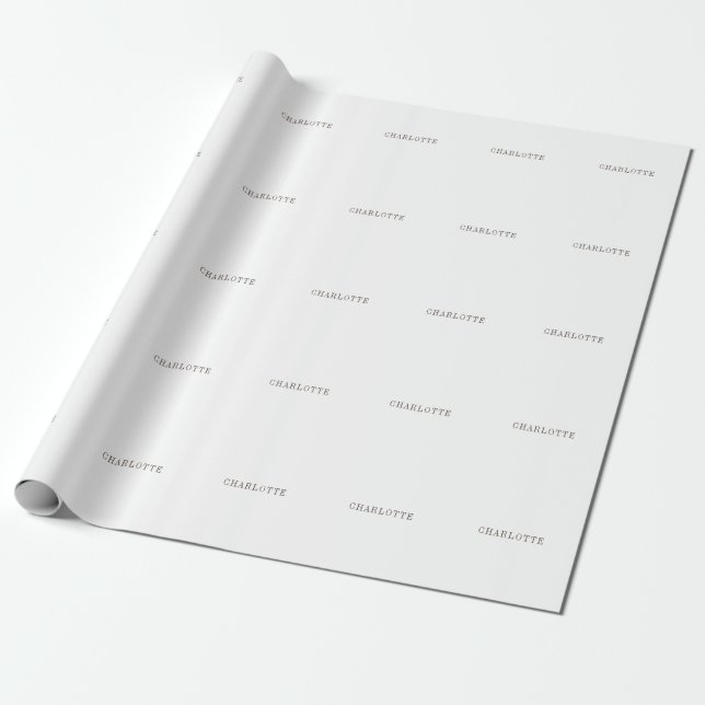 Minimalistisk Elegant Klassisk Professionell Namn Presentpapper (Utrullad)