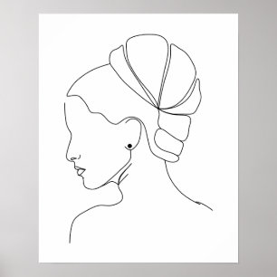 Minimalistisk Elegant Kvinnokonst Poster