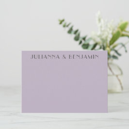 Minimalistisk Elegant Lavender Lilac Anpassningsba Anteckningskort