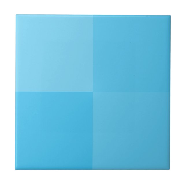Minimalistisk elegant Light Himlar Blue Squares Kakelplatta (Framsidan)