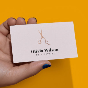 Minimalistisk Elegant Light Ro Guld-sax Hair Visitkort