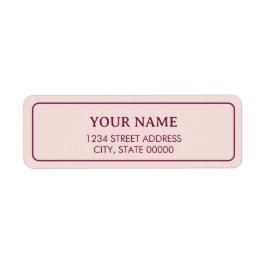 Minimalistisk Elegant Ljus Rosa Rosa Returadress Etikett