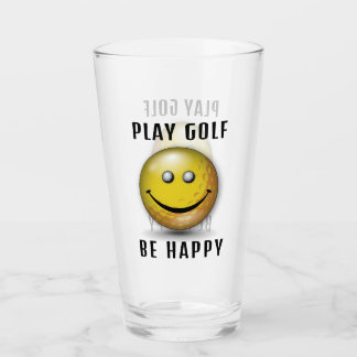 Minimalistisk Elegant Lycklig Golfer Design Glaskopp
