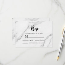 Minimalistisk Elegant Marmor Svart och Vitt Skript