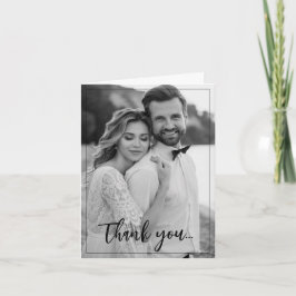 💍 Minimalistisk Elegant med foto Tack Kort