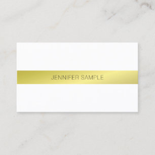 Minimalistisk Elegant Modern Design Guld Plain Lux Visitkort