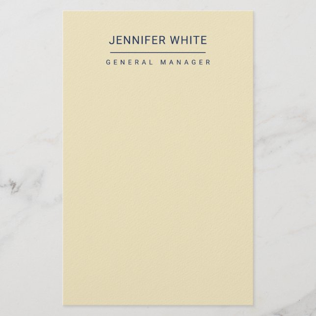 Minimalistisk Elegant Modern Enkel Brevpapper (Framsida)