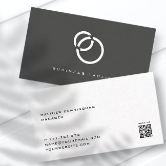 Minimalistisk Elegant Modern enkel sökning QR-kod Visitkort
