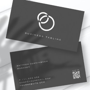 Minimalistisk Elegant Modern enkel sökning QR-kod Visitkort