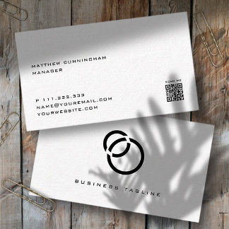 Minimalistisk Elegant Modern enkel sökning QR-kod Visitkort