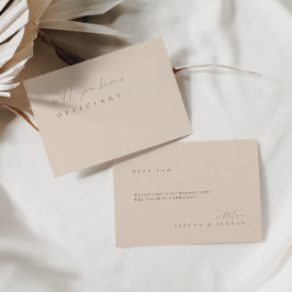 Minimalistisk Elegant Modern Fästmann Förslag Kort
