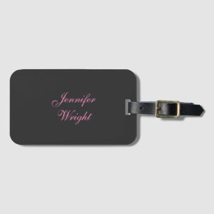 Minimalistisk elegant modern grått rosa feminin bagagebricka