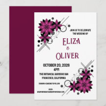 Minimalistisk elegant modern lyx Burgundy blomster