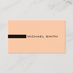 Minimalistisk Elegant, modern persika och svart Visitkort