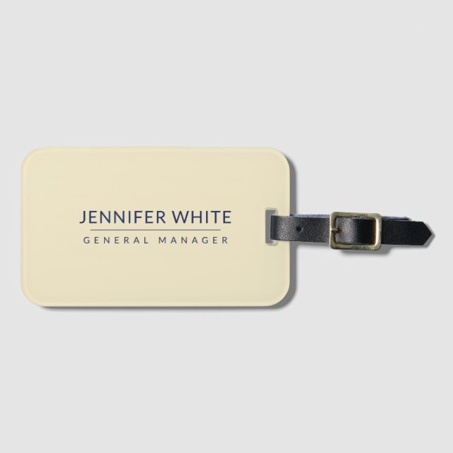 Minimalistisk Elegant Modern Plain Bagagebricka (Framsida horisontal)