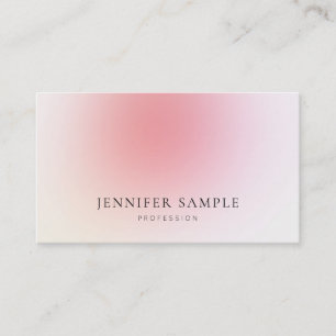 Minimalistisk Elegant Modern Plain Rosa Färg Luxur Visitkort
