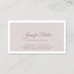 Minimalistisk Elegant Modern Script Calligraphy Pl Visitkort