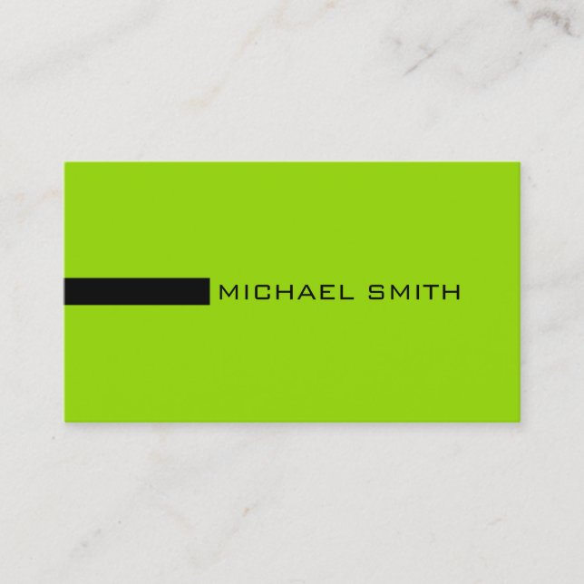 Minimalistisk Elegant Modern Sheen Grönt och Black Visitkort (Framsida)