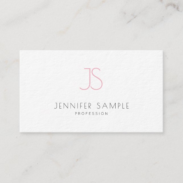 Minimalistisk Elegant, monogram Professionell Luxu Visitkort (Framsida)