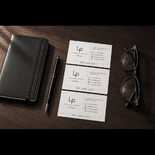 Minimalistisk Elegant Monogram Professionella Affä Visitkort