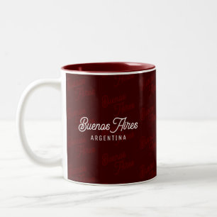 Minimalistisk, Elegant, Mönster Buenos Aires, Arge Två-Tonad Mugg