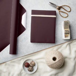 Minimalistisk Elegant Mörk Burgunder Julfärg Presentpapper