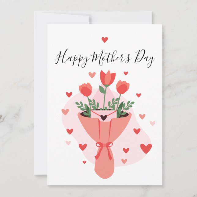 Minimalistisk Elegant Morsdagskort Kort (Framsida)