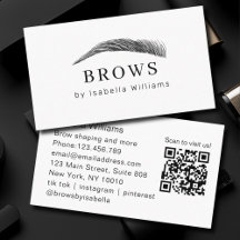 Minimalistisk Elegant Ögonbrynssalong QR-kod