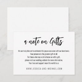 💍 Minimalistisk Elegant om gåvor Tilläggskort