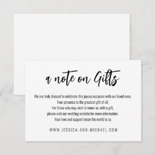💍 Minimalistisk Elegant om gåvor Tilläggskort