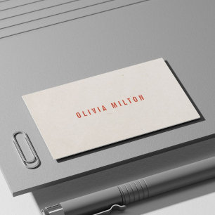 Minimalistisk Elegant Papper Struktur Red Consulta Visitkort