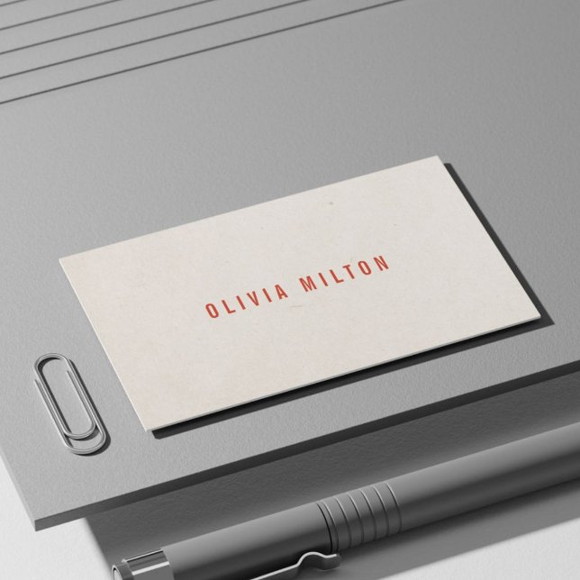 Minimalistisk Elegant Papper Struktur Red Consulta Visitkort (Skapare uppladdad)