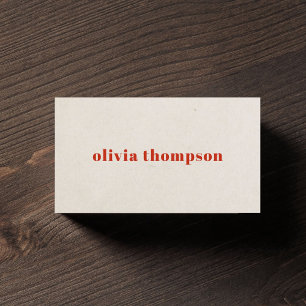Minimalistisk Elegant Papper Struktur Red Consulta Visitkort