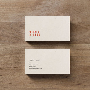Minimalistisk Elegant Papper Struktur Red Consulta Visitkort