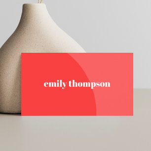Minimalistisk Elegant Pastel Red White Consultant Visitkort