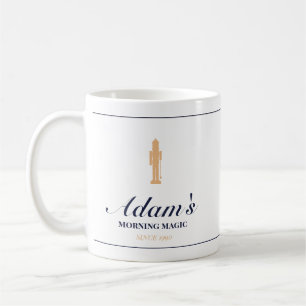 Minimalistisk elegant personlig julmugg kaffemugg