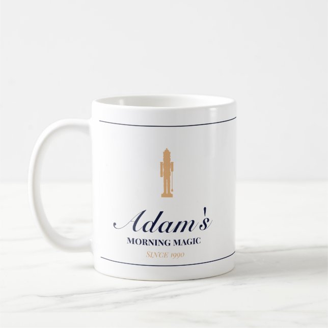 Minimalistisk elegant personlig julmugg kaffemugg (Vänster)
