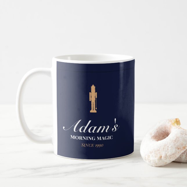 Minimalistisk elegant personlig julmugg kaffemugg (Med munk)